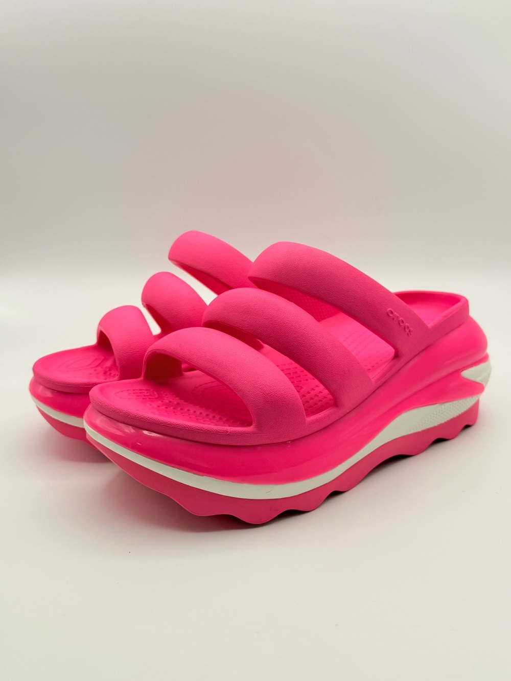 CROCS Mega Crush Triple Strap Platform Sandals Pink Crush Women’s Size 8